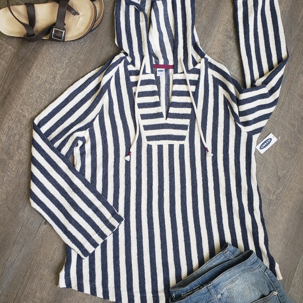 Old Navy NWT womens baja style stripe hoodie